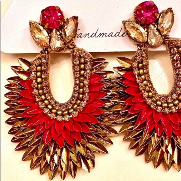 NWT Deepa Gurnani Crystal Lotus Petal Chandeliers - Picture 6 of 15